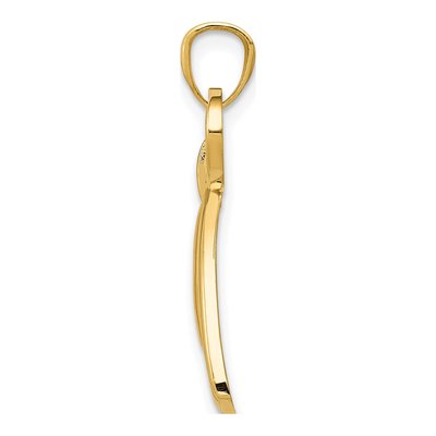 14K Yellow Gold Bow Pendant – view 3