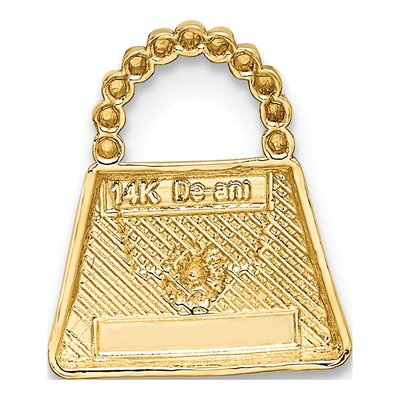 14K Yellow Gold Purse Slide Pendant – view 4