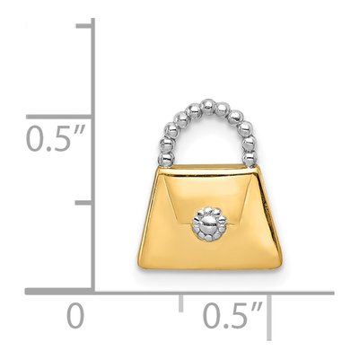 14K Yellow Gold Purse Slide Pendant – view 5