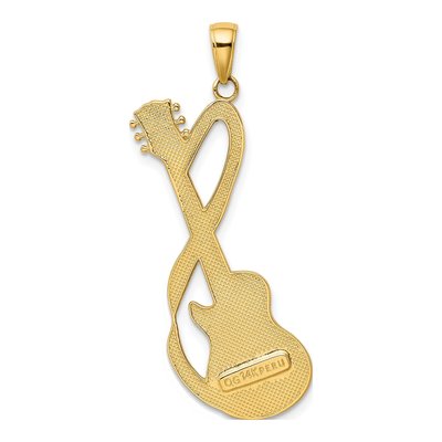 14K Yellow Gold Electric Guitar Pendant – view 4