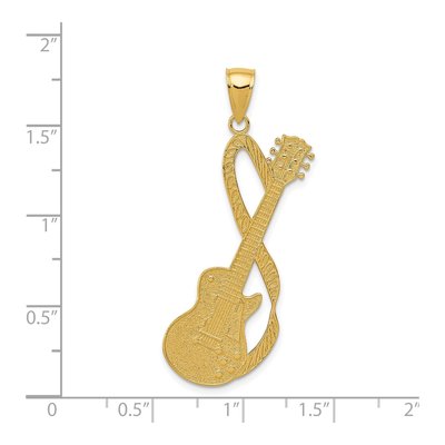 14K Yellow Gold Electric Guitar Pendant – view 5