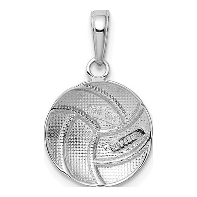 14K White Gold Volleyball Pendant – view 4