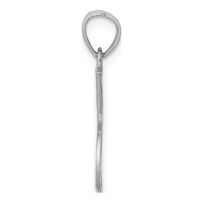 14K White Gold Tennis Racquet Pendant – view 3