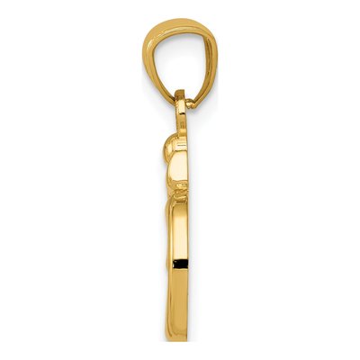 14K Yellow Gold Om Symbol Pendant – view 3