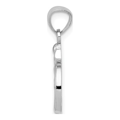 14K White Gold Om Symbol Pendant – view 3