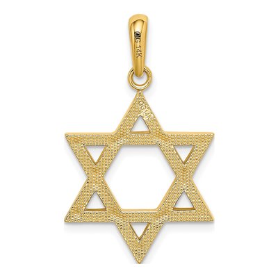 14K Yellow Gold Star of David Pendant – view 4