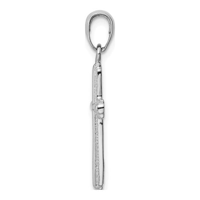 14K White Gold Cross Pendant – view 3