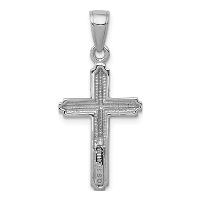 14K White Gold Cross Pendant – view 4