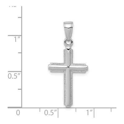 14K White Gold Cross Pendant – view 5