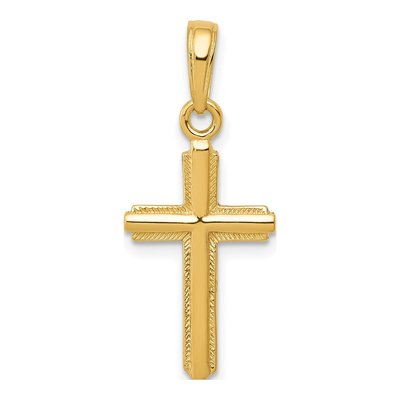 14K Yellow Gold Cross Pendant