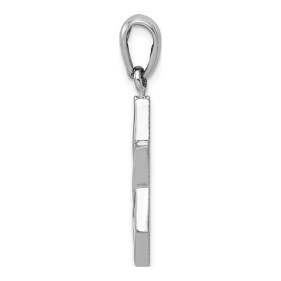 14K White Gold Star of David Pendant – view 3