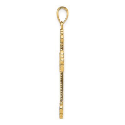14K Yellow Gold Filigree Cross Pendant – view 3