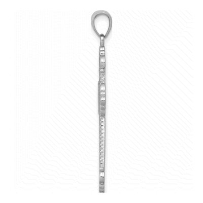 14K White Gold Filigree Cross Pendant – view 3