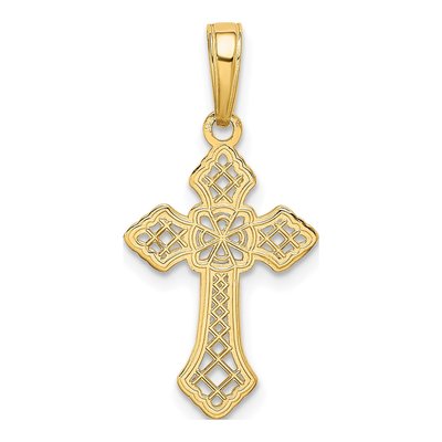 14K Yellow Gold Cross Pendant – view 4
