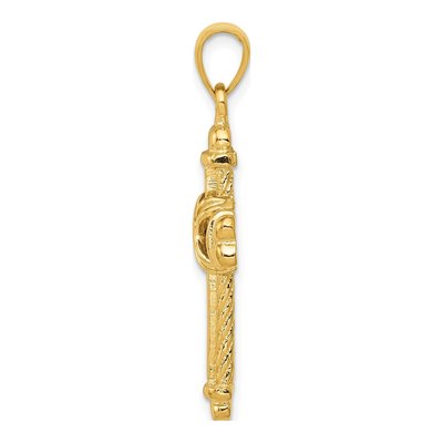 14K Yellow Gold Cross Pendant – view 3