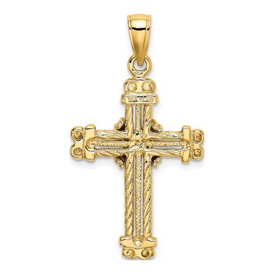 14K Yellow Gold Cross Pendant – view 4