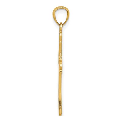 14K Yellow Gold Filigree Reversible Cross Pendant – view 3