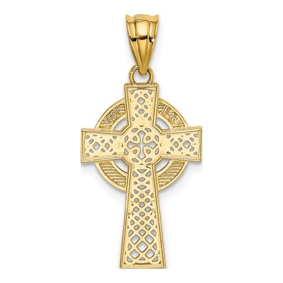 14K Yellow Gold Celtic Cross Pendant – view 4