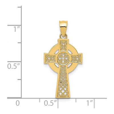 14K Yellow Gold Celtic Cross Pendant – view 5