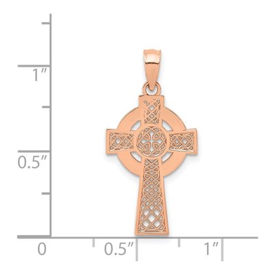 14K Rose Gold Celtic Cross Pendant – view 5