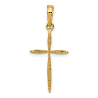14K Yellow Gold Cross Pendant