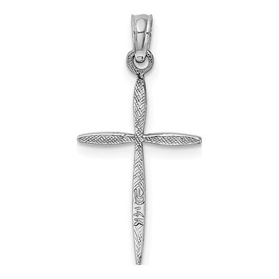 14K White Gold Cross Pendant – view 4