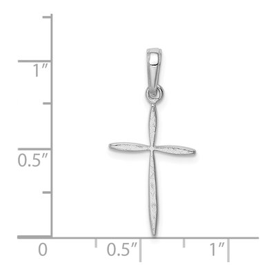 14K White Gold Cross Pendant – view 5