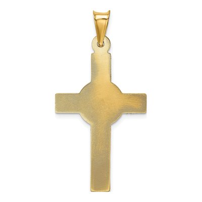 14K Yellow Gold Diamond-Cut Crucifix Pendant – view 4