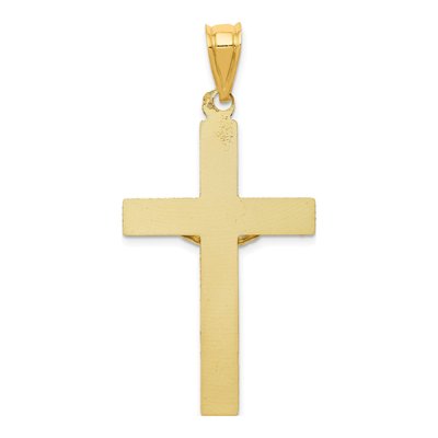 14K Yellow Gold Diamond-Cut Crucifix Pendant – view 5