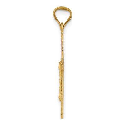 14K Yellow Gold Iona Crucifix Cross Pendant – view 3