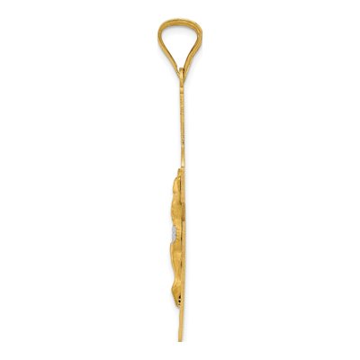 14K Yellow Gold Iona Crucifix Cross Pendant – view 3