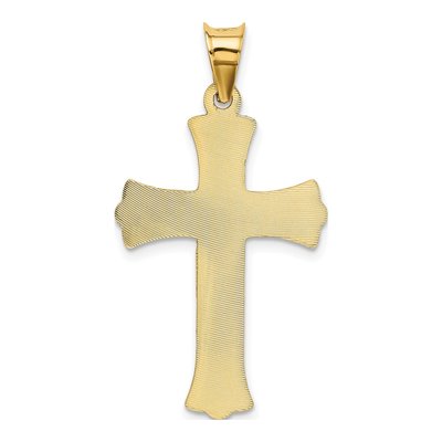 14K Yellow Gold Diamond-Cut Crucifix Pendant – view 4