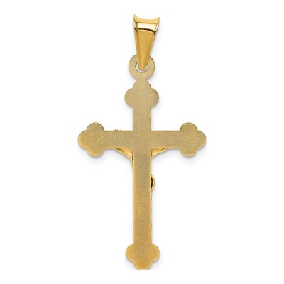 14K Yellow Gold Diamond-Cut Crucifix Pendant – view 4