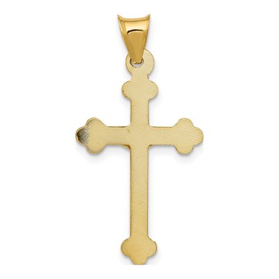 14K Yellow Gold Diamond-Cut Crucifix Pendant – view 5