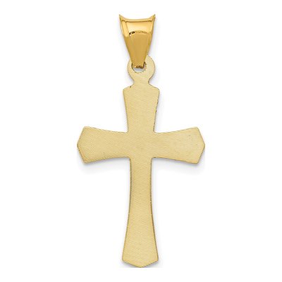 14K Yellow Gold Diamond-Cut Crucifix Pendant – view 5