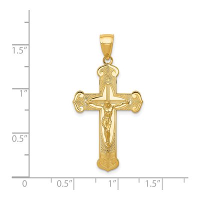 14K Yellow Gold Crucifix Pendant – view 4