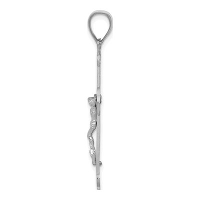14K White Gold Crucifix Pendant – view 3