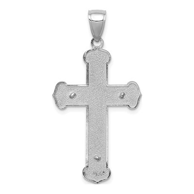14K White Gold Crucifix Pendant – view 4