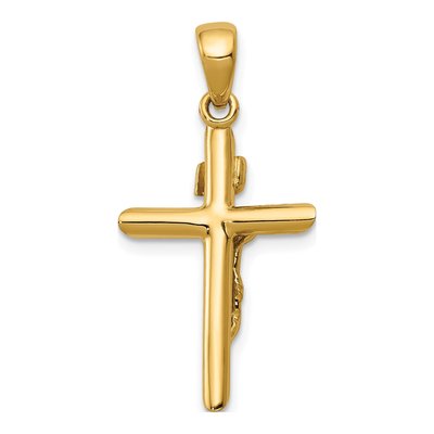 14K Yellow Gold Crucifix Cross Pendant – view 5
