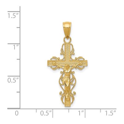 14K Yellow Gold Crucifix Pendant – view 4