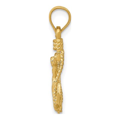 14K Yellow Gold Mariner Crucifix Pendant – view 3