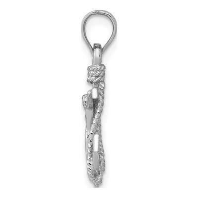 14K White Gold Mariner Crucifix Pendant – view 3