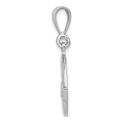 14K White Gold Claddagh Pendant – view 3