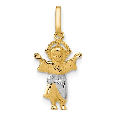14K Yellow Gold Infant Jesus Pendant