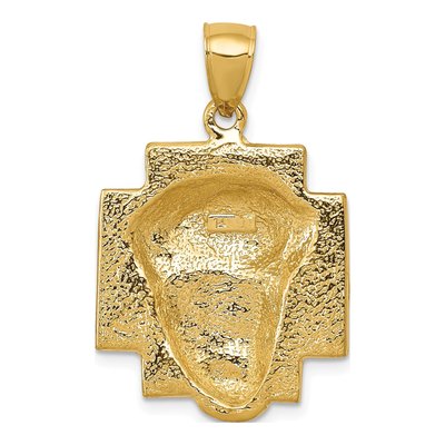 14K Yellow Gold Jesus Head Pendant – view 5