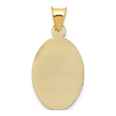 14K Yellow Gold Sagrado Corazon de Jesus Oval Pendant – view 5