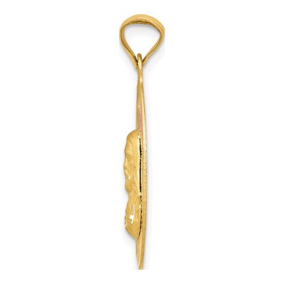14K Yellow Gold Sagrado Corazon de Jesus Pendant – view 3