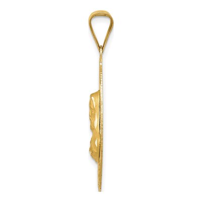 14K Yellow Gold Sagrado Corazon Oval Pendant – view 3
