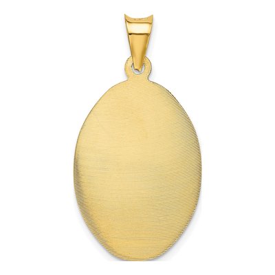 14K Yellow Gold Sagrado Corazon Oval Pendant – view 4