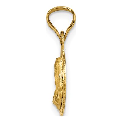 14K Yellow Gold Sagrado Corazon Pendant – view 3